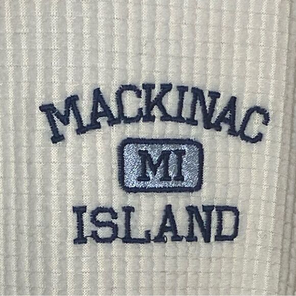 Spring Mountain MACKINAC ISLAND Sz XXL Cream Embroidered Full Zip Fleece Jacket - Picture 3 of 5